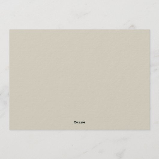 Modern Minimal Winter Floral Wedding 招待状 (裏面)