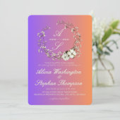 Modern Minimal Winter Floral Wedding 招待状 (スタンド正面)