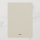 Modern Minimal Winter Floral Wedding 招待状 (裏面)