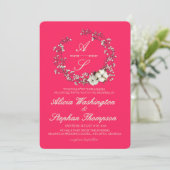 Modern Minimal Winter Floral Wedding 招待状 (スタンド正面)