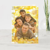 Modern Minimal With Love Family Photo Christmas カード (正面)