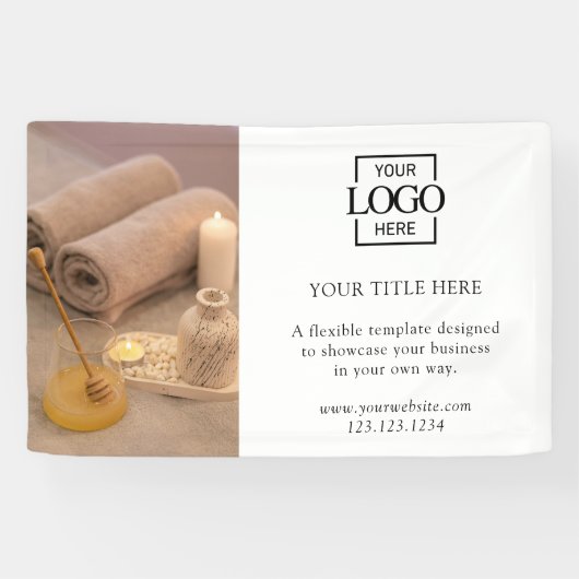 Modern Minimalis Business Logo Photo Professional 横断幕 (横)