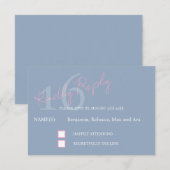 Modern Minimalist 16th RSVP Pink Blue Response (正面/裏面)