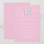 Modern Minimalist 18th Birthday Invitation 招待状 (正面/裏面)