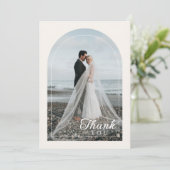 Modern Minimalist 1 Photo Thank You Dankeskarte サンキューカード (スタンド正面)