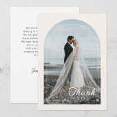 Modern Minimalist 1 Photo Thank You Dankeskarte サンキューカード (正面/裏面)