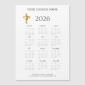 Modern Minimalist 2026 Calendar Magnet (正面)