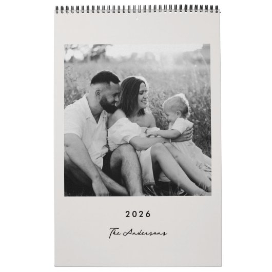 Modern Minimalist 2026 Photo Calendar カレンダー (カバー)