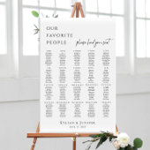 Modern minimalist 20 tables seating plan ポスター