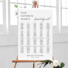 Modern minimalist 20 tables seating plan ポスター