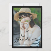 Modern Minimalist 2 Photo Graduation Party 招待状 (裏面)