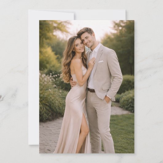 Modern Minimalist 2 Photos Save the Date (裏面)