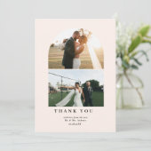 Modern Minimalist 3 Photo Thank You Dankeskarte サンキューカード (スタンド正面)