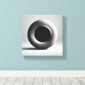 Modern Minimalist 3D Ridged Torus Art - Abstract G キャンバスプリント (インサイチュ (ウッドフロア))