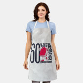 Modern Minimalist 60 Percent Off Ignorance Typogra エプロン (着用した状態)