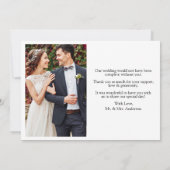 Modern Minimalist 6 Photo Wedding サンキューカード (裏面)