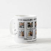 Modern Minimalist 8 Photo Best Friend Personalized コーヒーマグカップ (正面左)