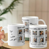 Modern Minimalist 8 Photo Best Friend Personalized コーヒーマグカップ
