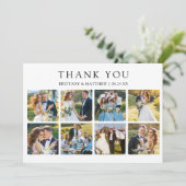 Modern Minimalist 8 Photo Wedding サンキューカード (スタンド正面)
