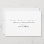 Modern Minimalist 8 Photo Wedding サンキューカード (裏面)