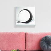 Modern Minimalist Abstract Geometric Arc - Sleek キャンバスプリント (インサイチュ (リビング))