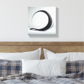 Modern Minimalist Abstract Geometric Arc - Sleek キャンバスプリント (インサイチュ (寝室))