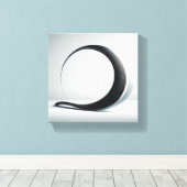 Modern Minimalist Abstract Geometric Arc - Sleek キャンバスプリント (インサイチュ (ウッドフロア))