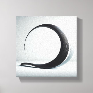 Modern Minimalist Abstract Geometric Arc - Sleek キャンバスプリント