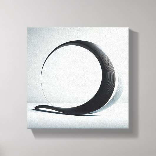Modern Minimalist Abstract Geometric Arc - Sleek キャンバスプリント (正面)