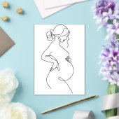 Modern Minimalist Abstract Line Art Drawing  アクリル招待状 (インサイチュ (ウェディング))