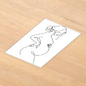 Modern Minimalist Abstract Line Art Drawing Poster アクリル招待状 (レイダウン)