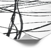 Modern Minimalist Abstract Line Art Poster ポスター (角)