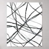 Modern Minimalist Abstract Line Art Poster ポスター (正面)