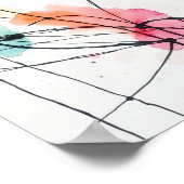 Modern Minimalist Abstract Line Art Poster ポスター (角)