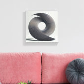 Modern Minimalist Abstract Twisted Spiral - 3D  キャンバスプリント (インサイチュ (リビング))