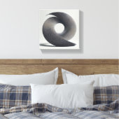 Modern Minimalist Abstract Twisted Spiral - 3D  キャンバスプリント (インサイチュ (寝室))