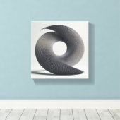 Modern Minimalist Abstract Twisted Spiral - 3D  キャンバスプリント (インサイチュ (ウッドフロア))