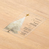 Modern Minimalist Acrylic Christmas Party アクリル招待状 (レイダウン)