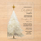 Modern Minimalist Acrylic Christmas Party アクリル招待状 (正面)