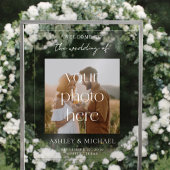 Modern Minimalist Acrylic Photo Wedding Sign アクリルサイン