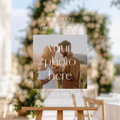 Modern Minimalist Acrylic Photo Wedding Sign アクリルサイン