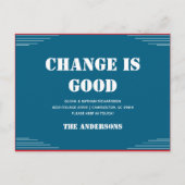 Modern Minimalist Address Change Moving  ポストカード (正面)