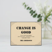 Modern Minimalist Address Change Moving  ポストカード (スタンド正面)