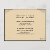 Modern Minimalist Address Change Moving  ポストカード (裏面)