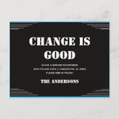 Modern Minimalist Address Change Moving  ポストカード (正面)