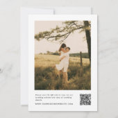 Modern Minimalist All In One QR Code Photo Wedding 招待状 (裏面)