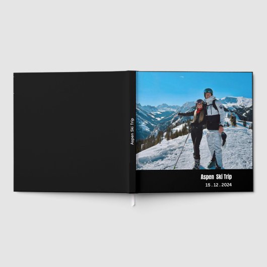 Modern Minimalist All Purpose Photo Album - Black  ゲストブック (全面)