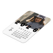 Modern Minimalist April 2026 Photo Calendar マグネット (左側)