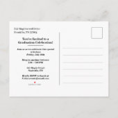 Modern Minimalist Arch Calligraphy Photo Graduatio インビテーションポストカード (裏面)