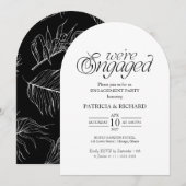 Modern Minimalist Arch Engagement Party 招待状 (正面/裏面)